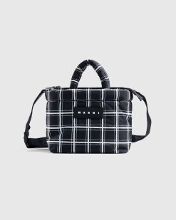 Marni Mini Sac Fourre-Tout A Carreaux Noir | Sacs