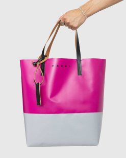 Marni Sac Shopping Tribeca Bicolore Rose/Gris | Sacs