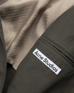 Acne Studios Trench-Coat Olive Fonce | Vetements D'Exterieur