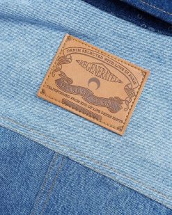 Marine Serre Veste De Travail Moonogram En Denim Regenere Bleu Fonce Moyen | Vetements D'Exterieur