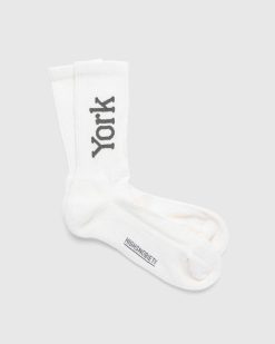 Highsnobiety Chaussettes Neu York Logo Blanc | Chaussettes