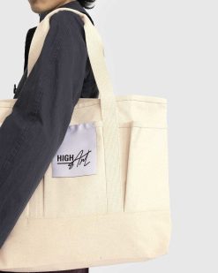 Highsnobiety Sac Fourre-Tout En Toile Highart Blanc Casse | Sacs