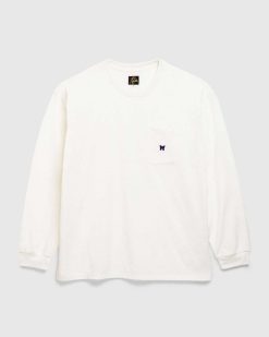 Needles T-Shirt Col Rond M/L Poly Jersey Blanc | T-Shirts