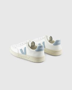 VEJA V-12 Cuir Blanc/Acier | Baskets