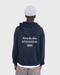 Acne Studios Sweat A Capuche Logo Noir | Sueurs