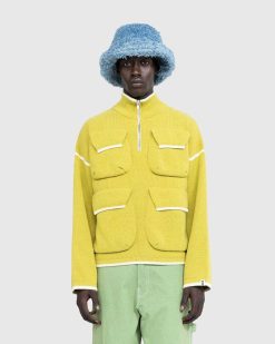 Bonsai Pull Cargo Demi-Zip Jaune | Tricots