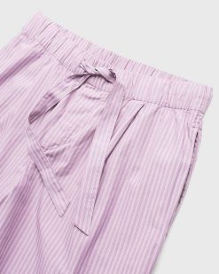 Birkenstock Pantalon De Pyjama En Popeline Rayures Mauves | Sous-Vetement