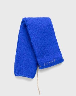 Acne Studios Echarpe A Manches En Melange D'Alpaga Bleu Profond | Accessoires D'Hiver