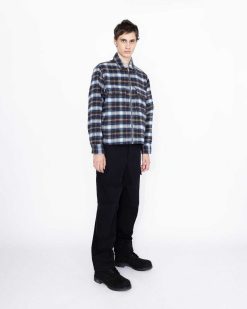 Highsnobiety HS05 Chemise A Carreaux Shaggy Marron/Bleu | Chemises