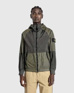 Stone Island Veste A Capuche En Metal Et Nylon Musk | Vetements D'Exterieur