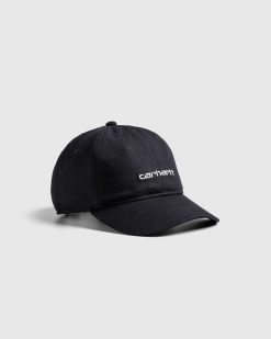 Carhartt WIP Casquette Canvas Script Noir/Blanc | Chapeaux