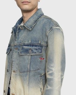 Diesel Veste Trucker D-Barcy Bleu | Vetements D'Exterieur