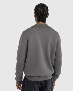 Acne Studios Pull Zippe Gris Boue | Sueurs