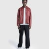 Highsnobiety HS05 Veste En Cuir Napa Bordeaux | Vetements D'Exterieur