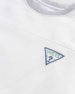 Guess USA Vintage Logo Crewneck Blanc Albatre | Sueurs