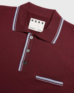 Highsnobiety HS05 Polo Maille Manches Longues Bordeaux | T-Shirts