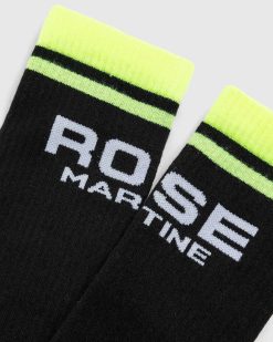 Martine Rose Lot De Chaussettes Graphiques Noir/Jaune Fluo | Chaussettes