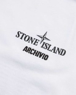 Stone Island Archivio Lino Watro T-Shirt Blanc | T-Shirts