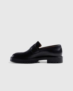 Maison Margiela Mocassin Tabi En Cuir Noir | Chaussures