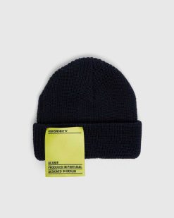 Highsnobiety Bonnet Staples Bleu Marine | Accessoires D'Hiver