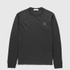 Stone Island Fissato T-Shirt A Manches Longues Charbon | T-Shirts