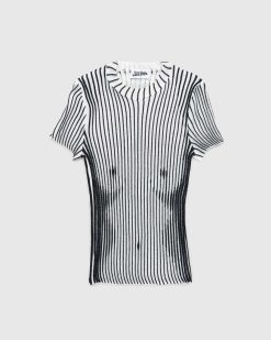 Jean Paul Gaultier Body Trompe L'Oeil Manches Courtes Blanc | T-Shirts