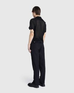 Auralee Pantalon Chino Hard Twist Finx Lin Noir | Pantalon