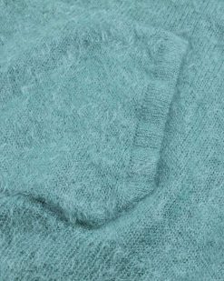 Auralee Sweat A Capuche En Tricot De Mohair Brosse Vert Jade | Sueurs