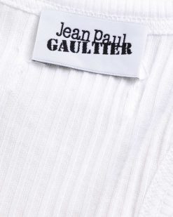 Jean Paul Gaultier Debardeur Cotele Avec Boucles Salopette Blanc | T-Shirts