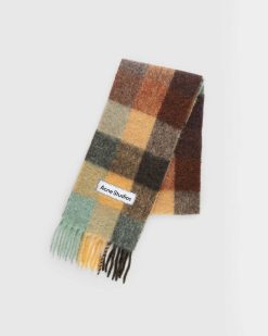 Acne Studios Echarpe A Carreaux En Mohair | Accessoires D'Hiver