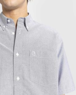 Carhartt WIP Chemise Braxton M/S Charbon/Cire | T-Shirts