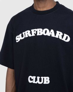 Stockholm Surfboard Club T-Shirt Feuille Club Noir | T-Shirts