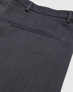 Acne Studios Pantalon Ajuste En Laine Melangee Dark Grey Melange | Pantalon