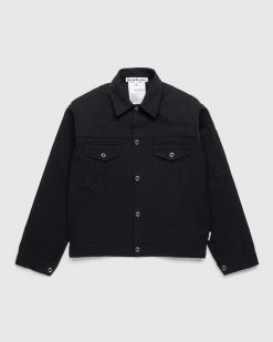 Acne Studios Veste En Serge Noir | Vetements D'Exterieur