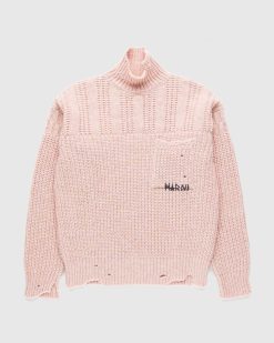 Marni Col Roule Laine Rose | Tricots