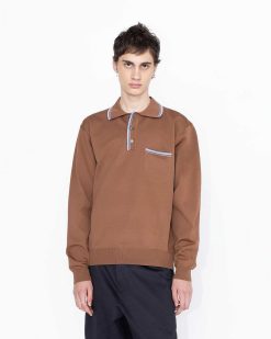 Highsnobiety HS05 Polo En Maille Manches Longues Marron | T-Shirts