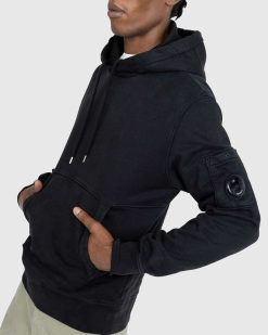 C.P. Company Sweat A Capuche Avec Detail De Lentilles Noir | Sueurs