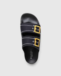 Marni Slider Trompe L'Oeil Noir | Des Sandales