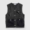 Stone Island Gilet Teint En Piece Noir | Vetements D'Exterieur