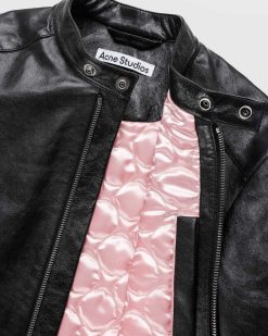 Acne Studios Veste En Cuir Noir | Vetements D'Exterieur