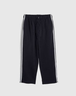 Y-3 Pantalon De Survetement 3 Bandes Noir/Blanc | Pantalon