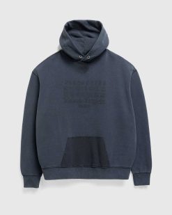 Maison Margiela Sweat A Capuche Logo Delave Noir | Sueurs