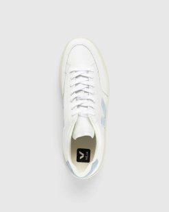 VEJA V-12 Cuir Blanc/Acier | Baskets