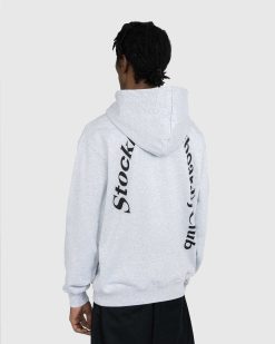 Stockholm Surfboard Club Sweat A Capuche Bjorn Logo Gris Melange | Sueurs