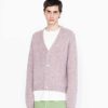 Highsnobiety HS05 Cardigan Alpaga Brosse Rose Pale | Tricots