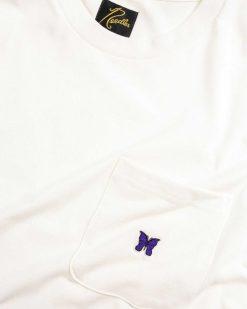 Needles T-Shirt Col Rond M/L Poly Jersey Blanc | T-Shirts