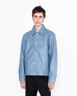 Highsnobiety HS05 Veste En Cuir Bleu | Vetements D'Exterieur