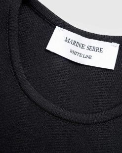 Marine Serre Pull Core Knit Dos Ouvert Noir | T-Shirts