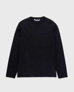 Highsnobiety HS05 Maillot Boxy Manches Longues Teint Pigmente Noir | T-Shirts