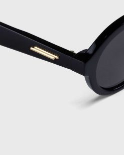 Bottega Veneta Lunettes De Soleil Aviateur Classiques Noir/Gris | Des Lunettes De Soleil